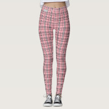 SERESHKI SAMMLUNG Rosa-karierte Leggings