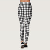 SERESHKI SAMMLUNG Schwarz-Gingham-Leggings Leggings (Rückseite)