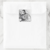 Serge Diaghilev, 1904 Quadratischer Aufkleber (Tasche)