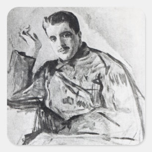 Serge Diaghilev, 1904 Quadratischer Aufkleber