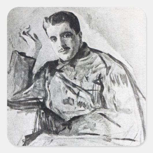 Serge Diaghilev, 1904 Quadratischer Aufkleber (Vorderseite)