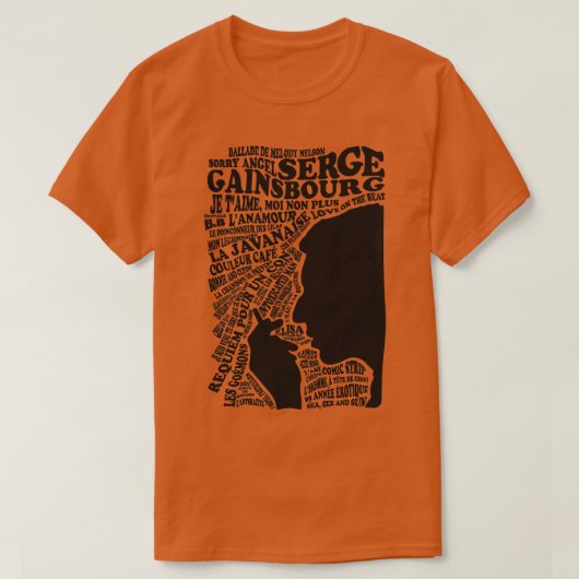 Serge Gainsbourg Discographie T-Shirt (Design vorne)