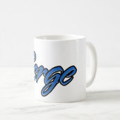 Serge Vorname Name blue Tasse Kaffeetasse (VorderseiteRechts)
