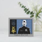 Sergeant Alvin York - Ehrenmedaille Postkarte (Stehend Vorderseite)