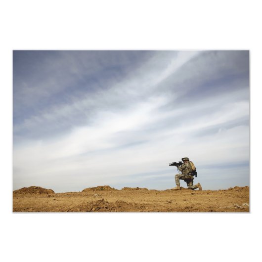 Sergeant bietet Sicherheit Fotodruck (Vorne)