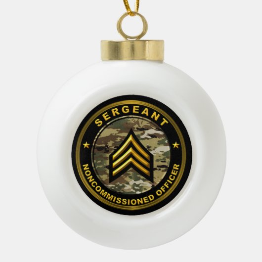 Sergeant Christmas Keramik Kugel-Ornament (Vorderseite)