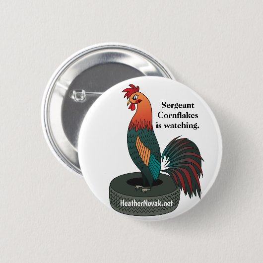 Sergeant Cornflakes Pin Button (Vorne & Hinten)