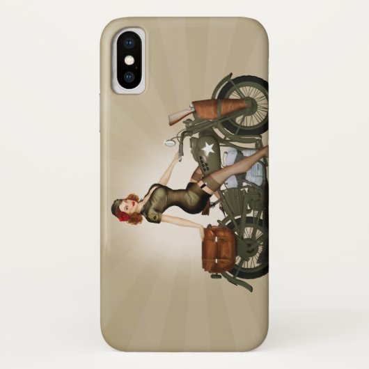 Sergeant Davidson Army Motorcycle iPhone X Fall Case-Mate iPhone Hülle (Rückseite)