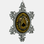 Sergeant First Class Weihnachtsmetallschmuck Schneeflocken Zinn-Ornament (Links)