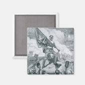 Sergeant Jasper bei der Schlacht von Fort Moultrie Magnet (Vorderseite/Rückseite)