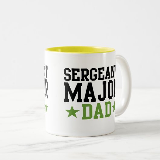 Sergeant Major Vater Zweifarbige Tasse (VorderseiteRechts)