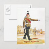 Sergeant, Royal Schotten Wachen Postkarte (Vorne/Hinten)