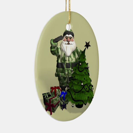 Sergeant Santa Claus Keramikornament (Rechts)