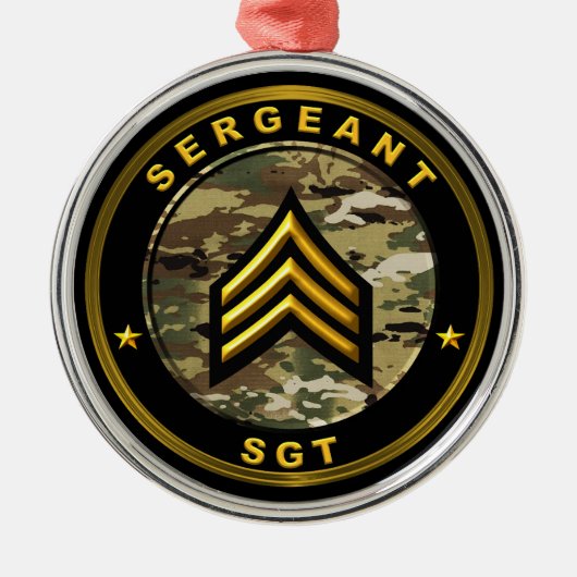Sergeant SGT Ornament Aus Metall (Vorne)