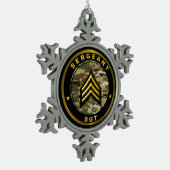 Sergeant SGT Schneeflocken Zinn-Ornament (Links)