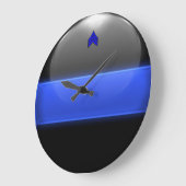 Sergeant Streifen der dünnen blauen Linie (weißer Große Wanduhr (Winkel)