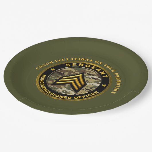 Sergeant Werbeaktion Pappteller (Schrägansicht)