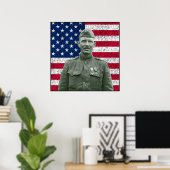 Sergeant York und die amerikanische Flagge — Grenz Poster (Heimbüro)
