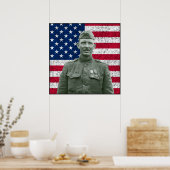 Sergeant York und die amerikanische Flagge — Grenz Poster (Küche)
