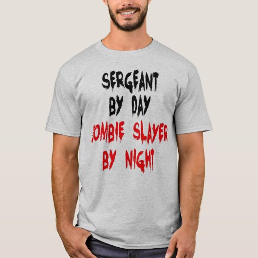 Sergeant Zombie Joke T-Shirt (Vorderseite)