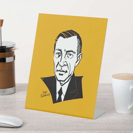 Sergei Rachmaninoff Sockelschild (In SItu)