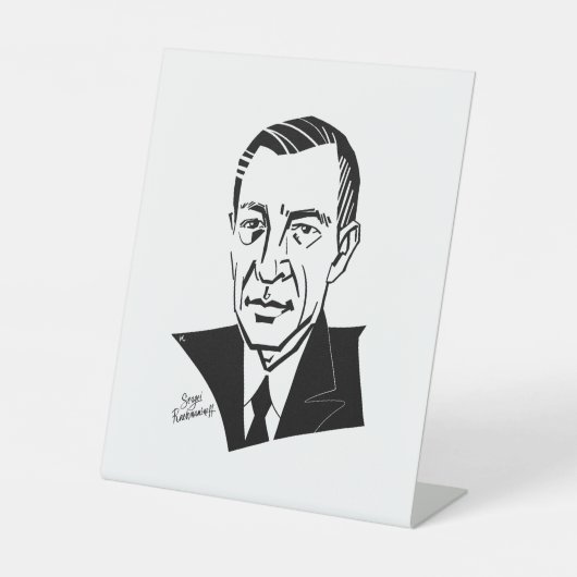 Sergei Rachmaninoff Sockelschild (Vorderseite)