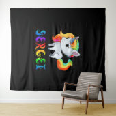 Sergei Unicorn Wandteppich (Beispiel (Horizontal))