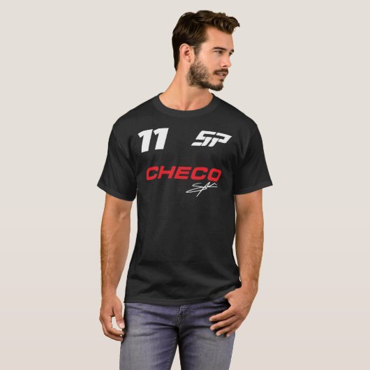 Sergio Perez - Mexiko Custom Signed Classic T-Shi T-Shirt (Vorne ganz)