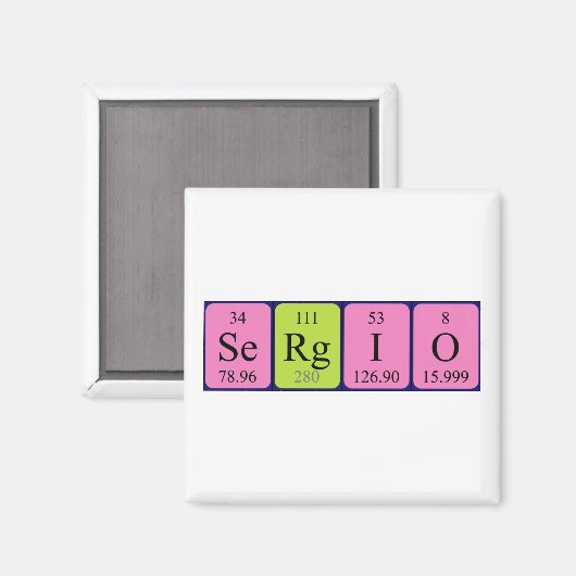 Sergio Periodenmagnet Magnet (Vorderseite/Rückseite)