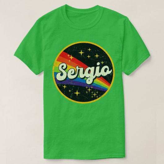 Sergio Rainbow In Space Vintag GrungeStyle T-Shirt (Design vorne)