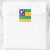 Sergipe Quadratischer Aufkleber (Tasche)
