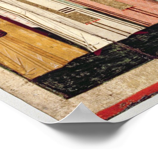 Sergius von Radonesh mit den Heiligen von Poster (Ecke)