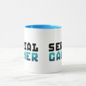 Serial Gamer Funny Geek Tasse (Zentrum)