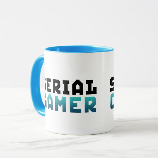 Serial Gamer Funny Geek Tasse (Vorderseite Links)