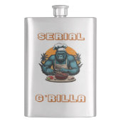 Serial G'rilla Master GRILLEN Griller Fun Pun Flachmann (Vorderseite)