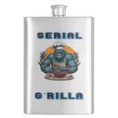 Serial G'rilla Master GRILLEN Griller Fun Pun Flachmann (Vorderseite)