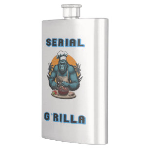 Serial G'rilla Master GRILLEN Griller Fun Pun Flachmann