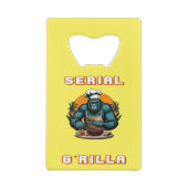 Serial G'rilla Master GRILLEN Griller Fun Pun Geldbeutel Flaschenöffner (Rückseite)
