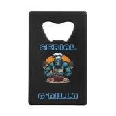 Serial G'rilla Master GRILLEN Griller Fun Pun Geldbeutel Flaschenöffner (Rückseite)