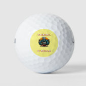 Serial G'rilla Master GRILLEN Griller Fun Pun Golfball (Vorderseite)