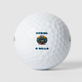 Serial G'rilla Master GRILLEN Griller Fun Pun Golfball (Vorderseite)
