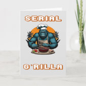Serial G'rilla Master GRILLEN Griller Fun Pun Karte (Vorderseite)