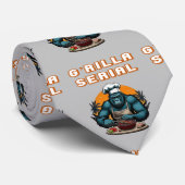 Serial G'rilla Master GRILLEN Griller Fun Pun Krawatte (Gerollt)