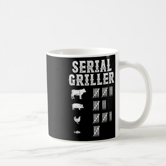 Serial Griller Funny Grill Grillen Master Fun Kaffeetasse (Rechts)
