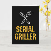 Serial Griller Grill GRILLEN Master Grill Besteck Karte (Gelbe Blume)