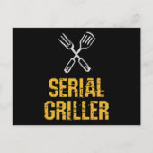 Serial Griller Grill GRILLEN Master Grill Besteck Postkarte (Vorderseite)