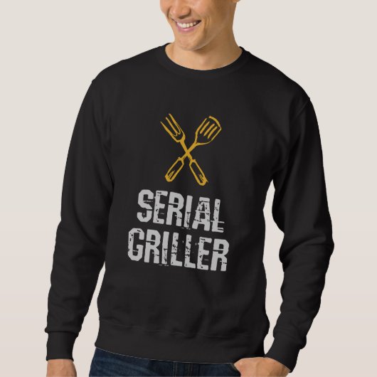 Serial Griller Grill GRILLEN Master Grill Besteck Sweatshirt (Vorderseite)
