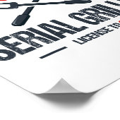 Serial Griller Grillen Smoker Grillmaster Funny Gr Poster (Ecke)