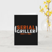 Serial Griller Vathers Day Funny Grill Grill Bb Karte (Gelbe Blume)
