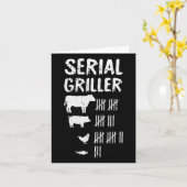 Serial Griller Vathers Day Funny Grill Grill Bb Karte (Gelbe Blume)